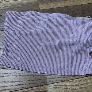 NWT Mauve Ribbed Glitter Tube Top